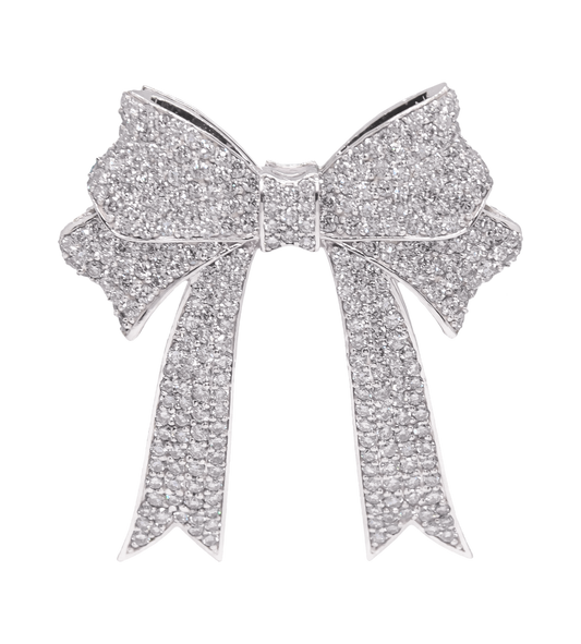 Bow White Gold Customized Bag Bijoux