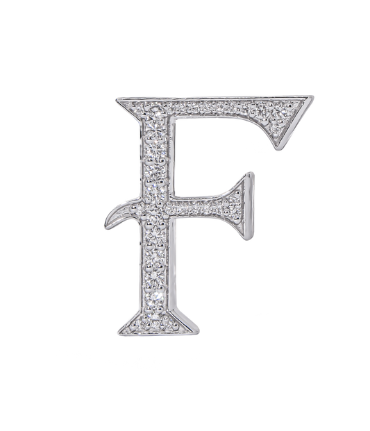 Alphabet 'F' Bag Bijoux with Natural Diamonds
