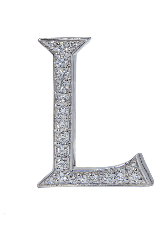 Alphabet 'L' Bag Bijoux with Natural Diamonds
