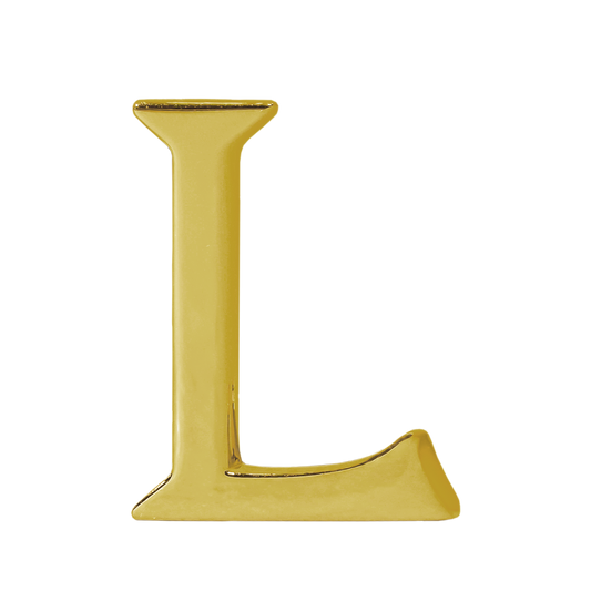 Alphabet 'L' Bag Bijoux Plain 18K Yellow Gold
