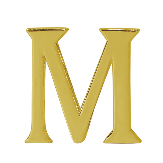 Alphabet 'M' Bag Bijoux Plain 18K Yellow Gold