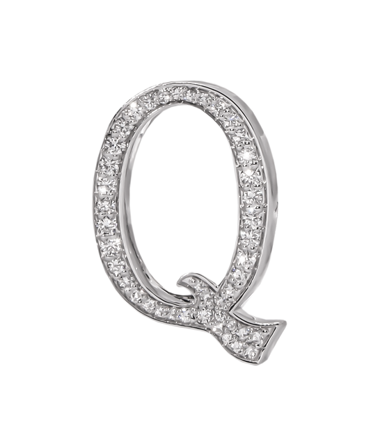 Alphabet 'Q' Bag Bijoux with Natural Diamonds