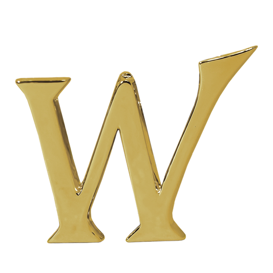 Alphabet 'W' Bag Bijoux Plain 18K Yellow Gold