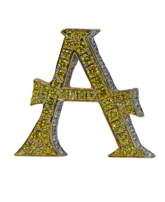 Alphabet Bag Bijoux Fancy Yellow Diamonds