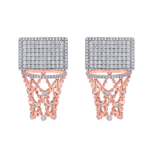 ASHNA MEHTA - Basketball Hoop Earrings with 18K Gold