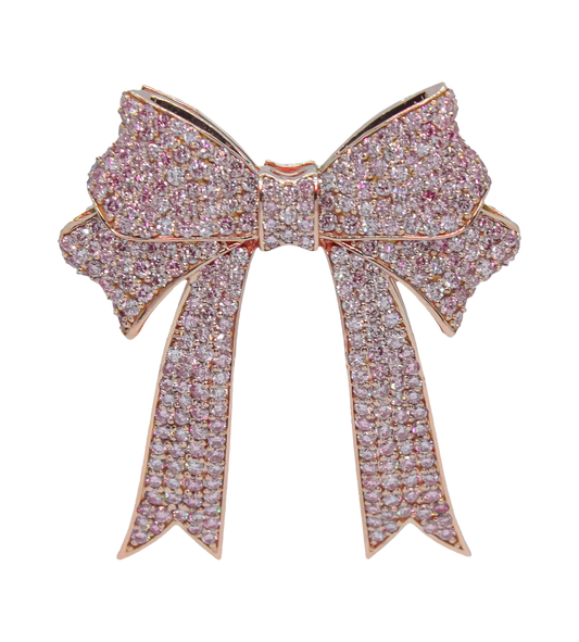 Bow Fancy Pink Diamonds Customized Bag Bijoux