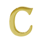 Alphabet 'C' Bag Bijoux Plain 18K Yellow Gold
