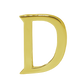 Alphabet 'D' Bag Bijoux Plain 18K Yellow Gold