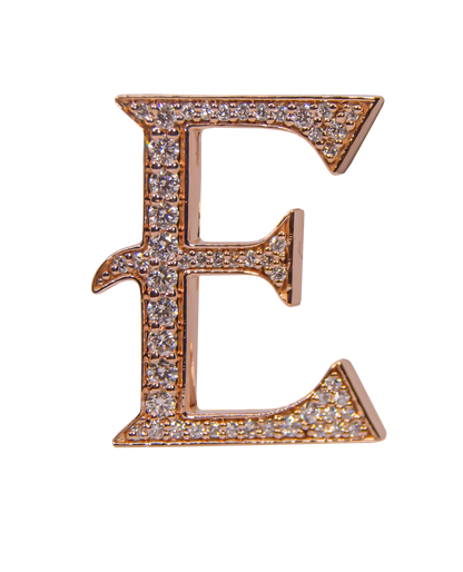 Alphabet 'E' Bag Bijoux with Natural Diamonds