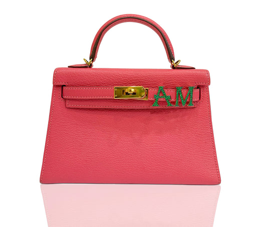 Alphabet Bag Bijoux with Natural Emeralds