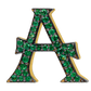 Alphabet Bag Bijoux with Natural Emeralds