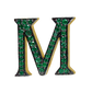 Alphabet Bag Bijoux with Natural Emeralds