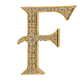 Alphabet 'F' Bag Bijoux with Natural Diamonds