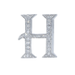 Alphabet 'H' Bag Bijoux with Natural Diamonds