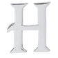 Alphabet 'H' Bag Bijoux Plain 18K White Gold