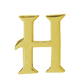 Alphabet 'H' Bag Bijoux Plain 18K Yellow Gold