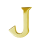 Alphabet 'J' Bag Bijoux Plain 18K Yellow Gold