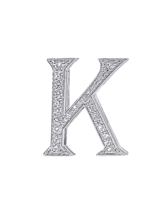 Alphabet 'K' Bag Bijoux with Natural Diamonds