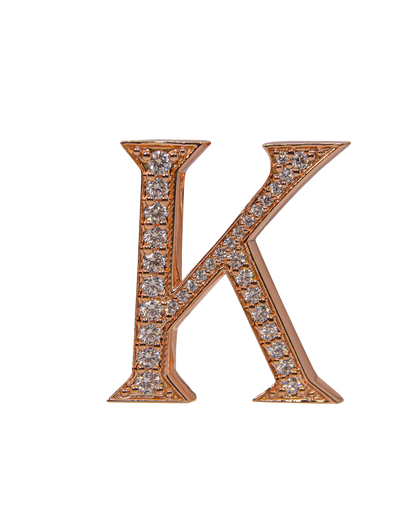 Alphabet 'K' Bag Bijoux with Natural Diamonds