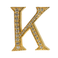 Alphabet 'K' Bag Bijoux with Natural Diamonds