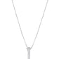 Silver necklace with a 'L' pendant on a white background