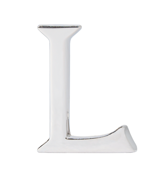 Alphabet 'L' Bag Bijoux Plain 18K White Gold