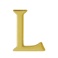 Alphabet 'L' Bag Bijoux Plain 18K Yellow Gold