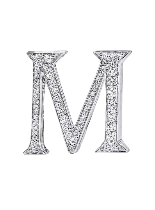 Alphabet 'M' Bag Bijoux with Natural Diamonds