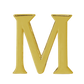 Alphabet 'M' Bag Bijoux Plain 18K Yellow Gold