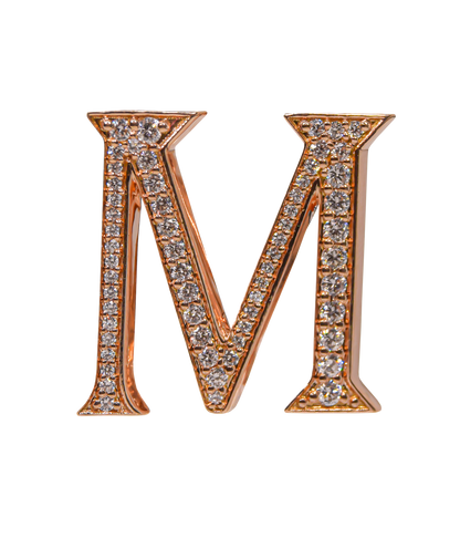 Alphabet 'M' Bag Bijoux with Natural Diamonds