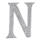 Alphabet 'N' Bag Bijoux with Natural Diamonds