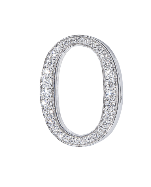 Alphabet 'O' Bag Bijoux with Natural Diamonds