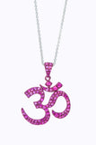 Ohm Necklace set in 18KT Rose Gold with Natural Pink Sapphires