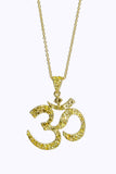 Ohm Necklace set in 18KT Yellow Gold with Natural Yellow Sapphires