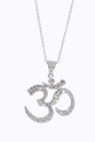 Ohm Necklace set in 18KT White Gold with Natural Diamonds