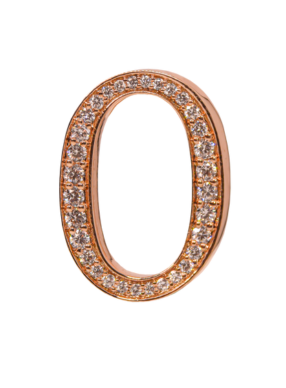 Alphabet 'O' Bag Bijoux with Natural Diamonds