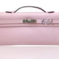 Pink handbag with a visible brand logo on a white background, collection-preview