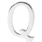 Alphabet 'Q' Bag Bijoux Plain 18K White Gold