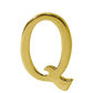 Alphabet 'Q' Bag Bijoux Plain 18K Yellow Gold