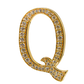 Alphabet 'Q' Bag Bijoux with Natural Diamonds