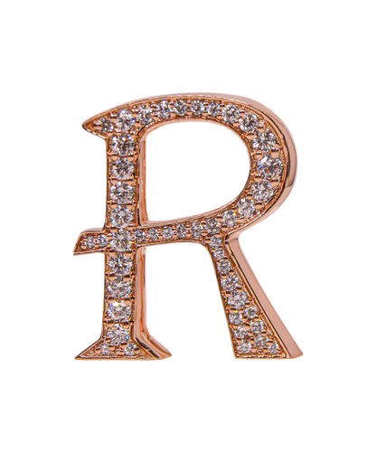 Alphabet 'R' Bag Bijoux with Natural Diamonds