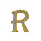 Alphabet 'R' Bag Bijoux with Natural Diamonds
