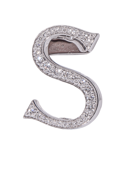 Alphabet 'S' Bag Bijoux with Natural Diamonds