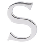 Alphabet 'S' Bag Bijoux Plain 18K White Gold