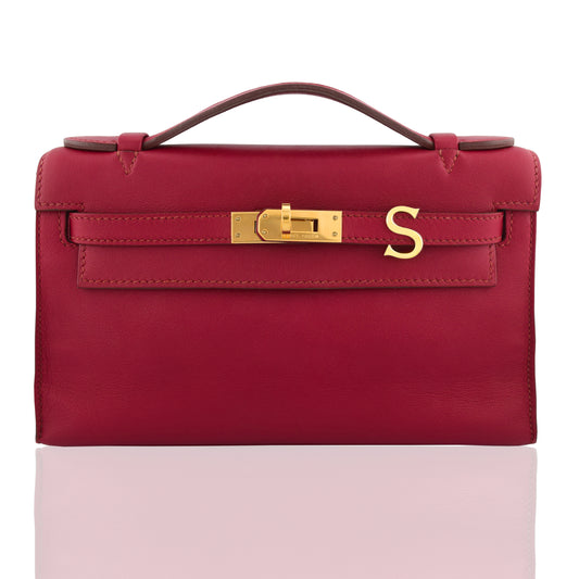 Alphabet 'S' Bag Bijoux Plain Yellow Gold
