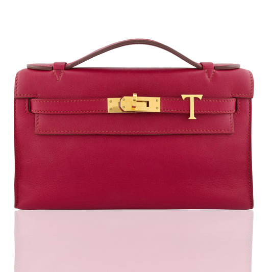 Alphabet 'T' Bag Bijoux Plain Yellow Gold