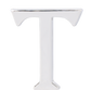 Alphabet 'T' Bag Bijoux Plain 18K White Gold