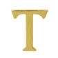 Alphabet 'T' Bag Bijoux Plain 18K Yellow Gold