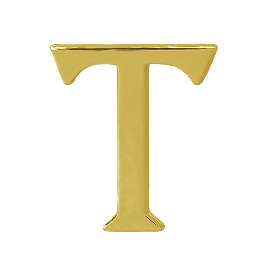 Alphabet 'T' Bag Bijoux Plain 18K Yellow Gold