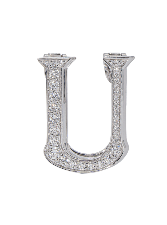 Alphabet 'U' Bag Bijoux with Natural Diamonds